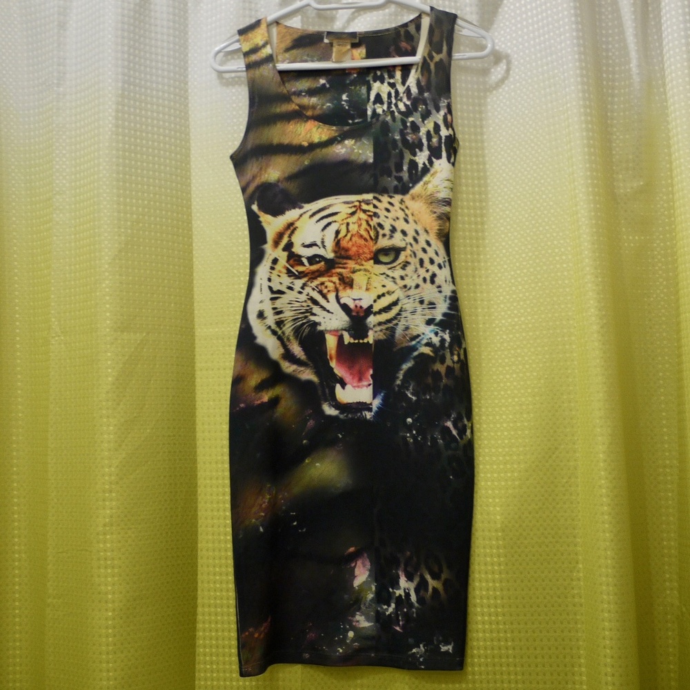 Bodycon Leopard Tiger Dress